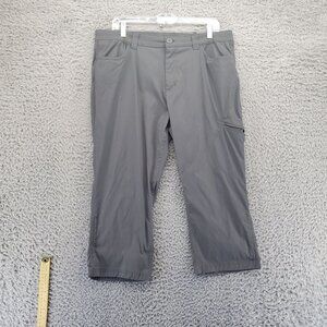 Eddie Bauer Pants Womens Size 16 Gray Lightweight Stretch Cargo Utility Pockets